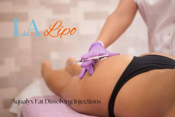 Woman having fat dissolving injections Chesham on thighs