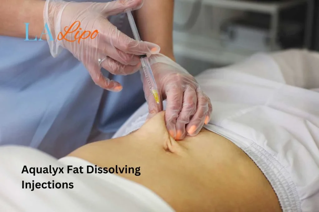 woman having fat dissolving injections Chesham in the stomach