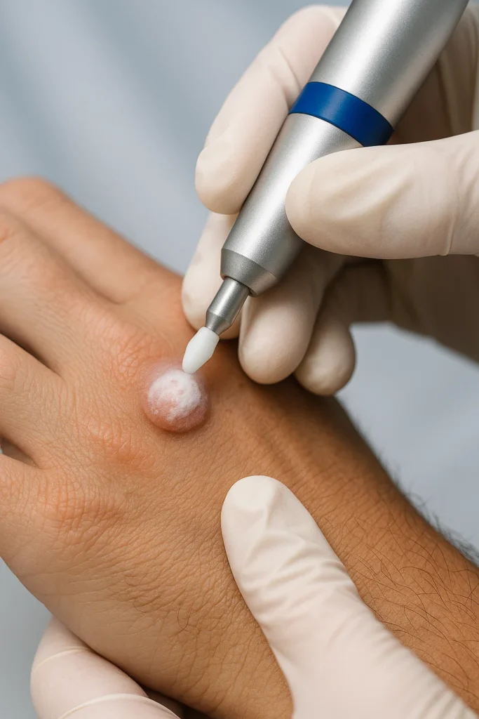 example of wart removal Chesham using cryopen