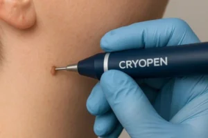 Person receiving skin tag removal Chesham